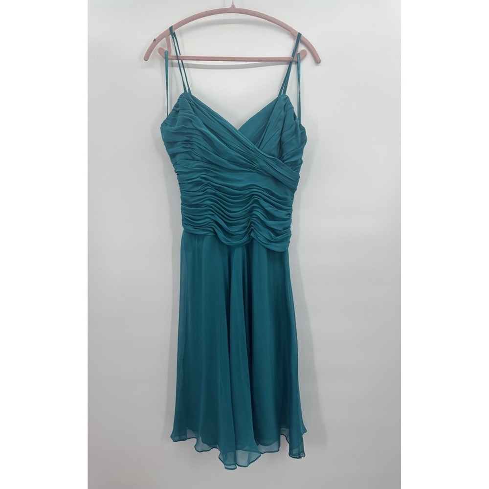 VTG NWT Laura Ashley Silk Jade Teal 8 Dress Whimsigoth Fairy Ethereal Deadstock